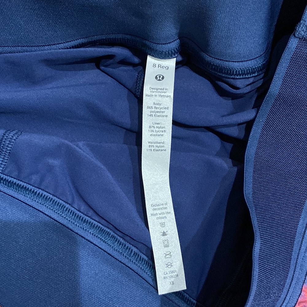 NWT Lululemon Court Rival High Rise Skirt skort chroma clash multi pink 8 - Picture 7 of 9